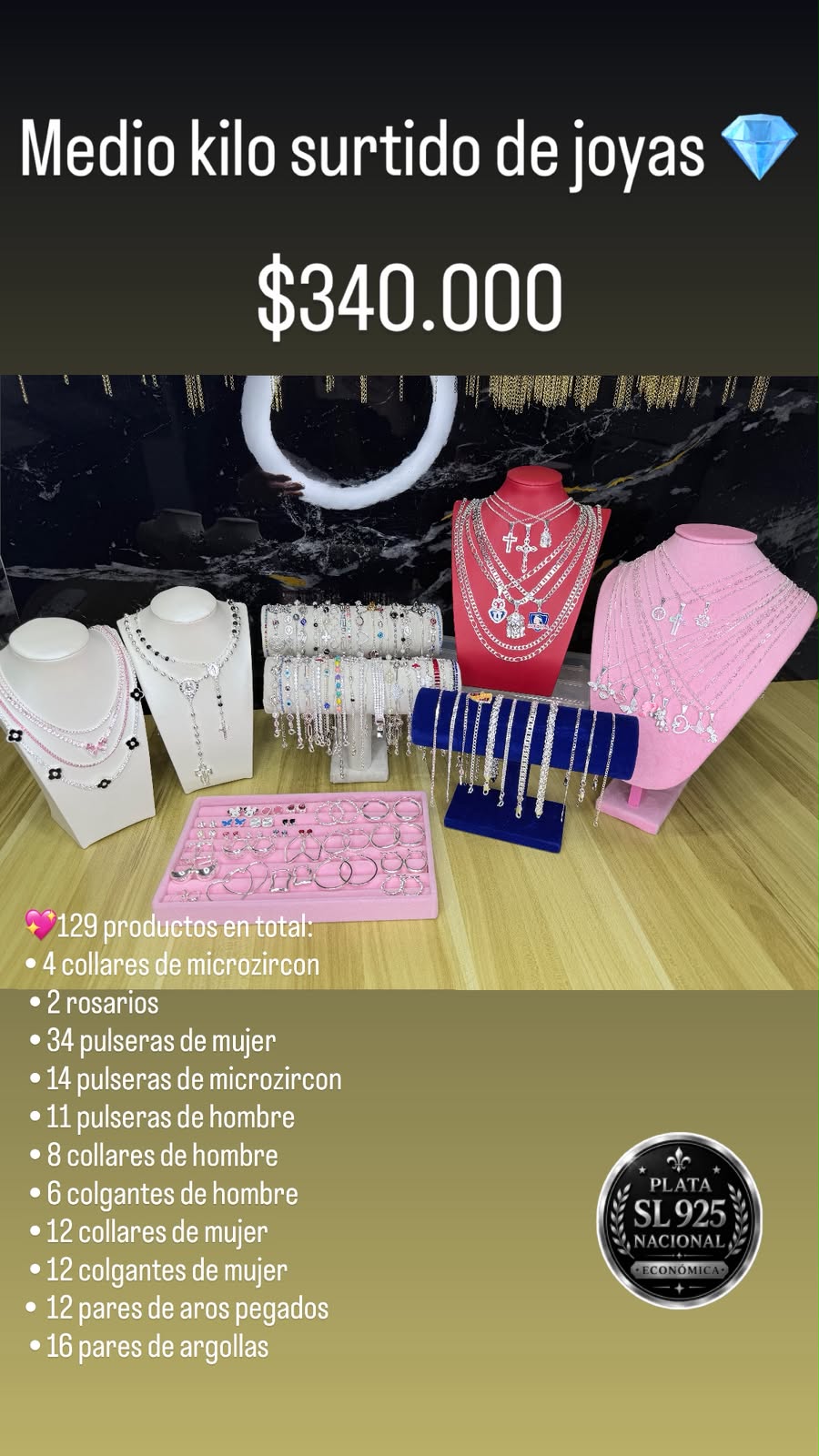 Medio Kilo Surtido de Joyas — 129 productos